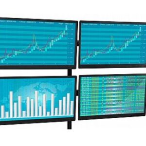 חבילת מסחר למחשב - 4 מסכי בורסה איכותיים כולל מעמד Philips IPS 23.8" Monitor
