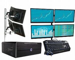 חבילה למסחר בבורסה ובשוק ההון לעבודה עם עד 6 מסכים איכותיים במיוחד - Intel i7-9700